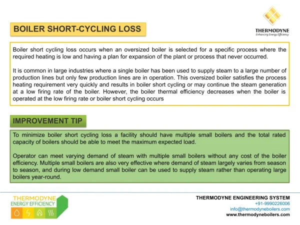 Boiler short cycling loss in operation