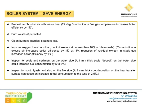 Energy-saving Thermodyne boiler system