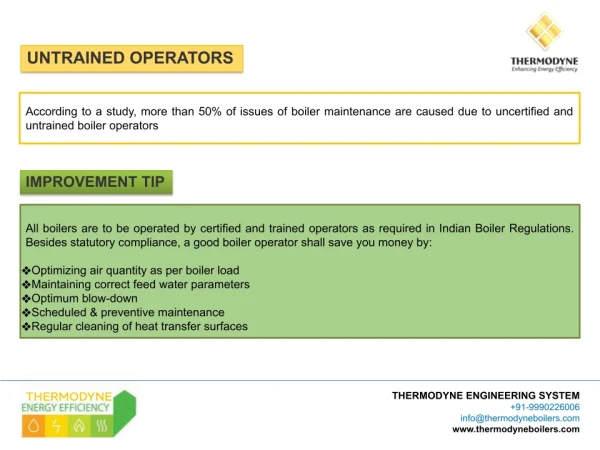 Impact of untrained operators on Thermodyne boiler performance