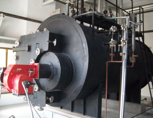 Thermodyne boiler layout emphasizing energy-saving technologies