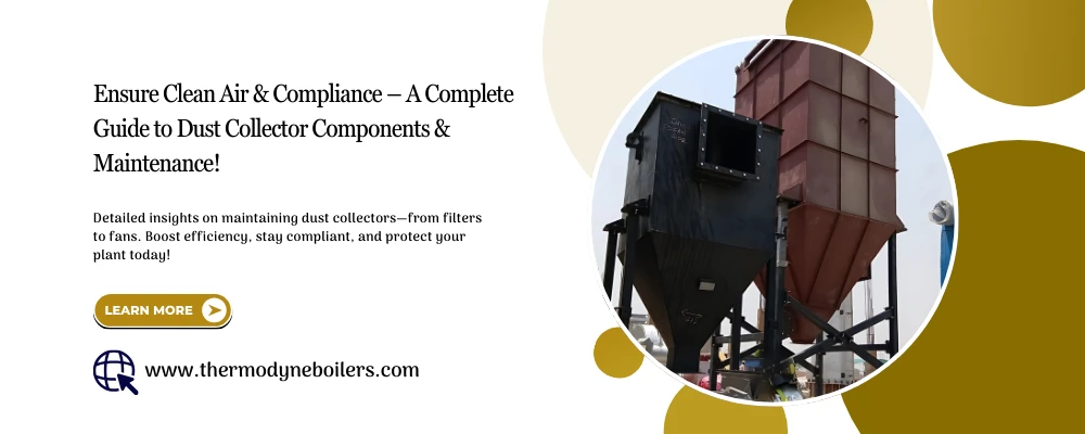 Industrial dust collector system in operation