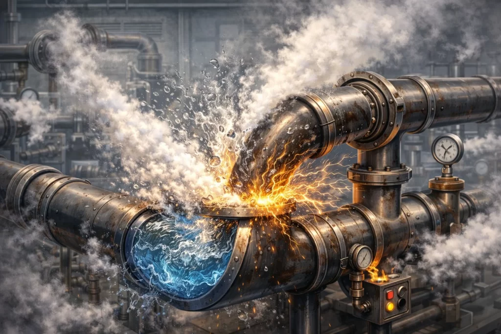 Water Hammer in Steam Boiler Pipes – Causes, Effects & Prevention in Industrial Systems
