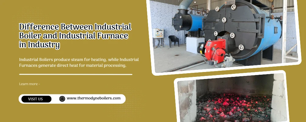 Industrial boiler and industrial furnace setup