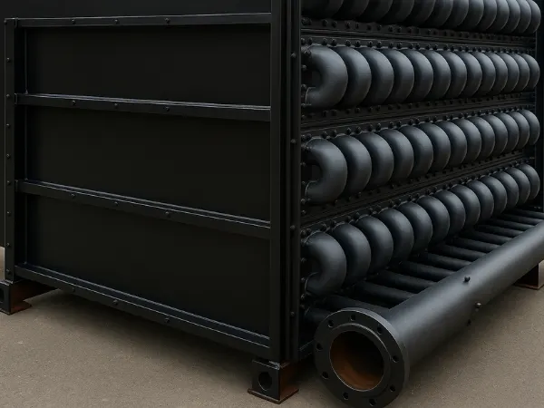 Boiler economiser for recovering heat from flue gases