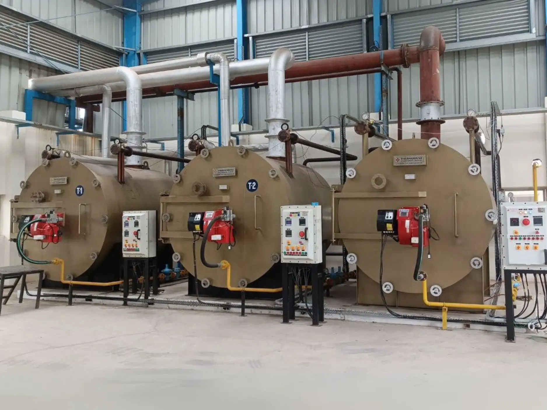 Thermic fluid heater for industrial heat transfer