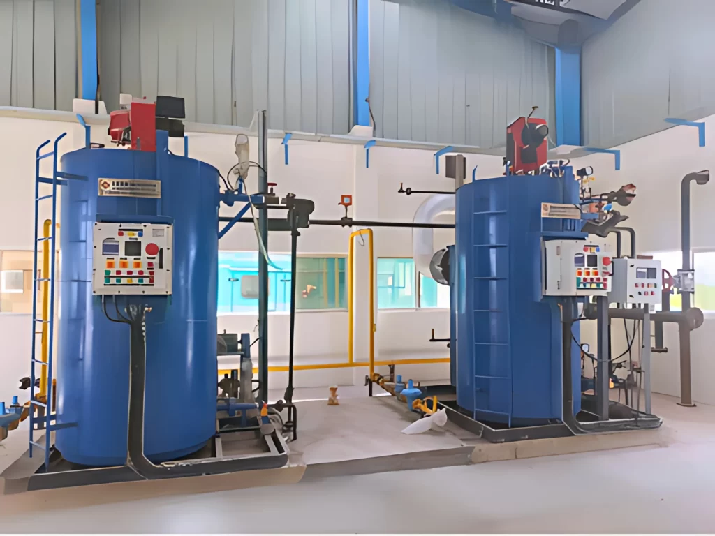 Revosteam coil type boiler with reverse flow water tube design for efficient industrial steam generation