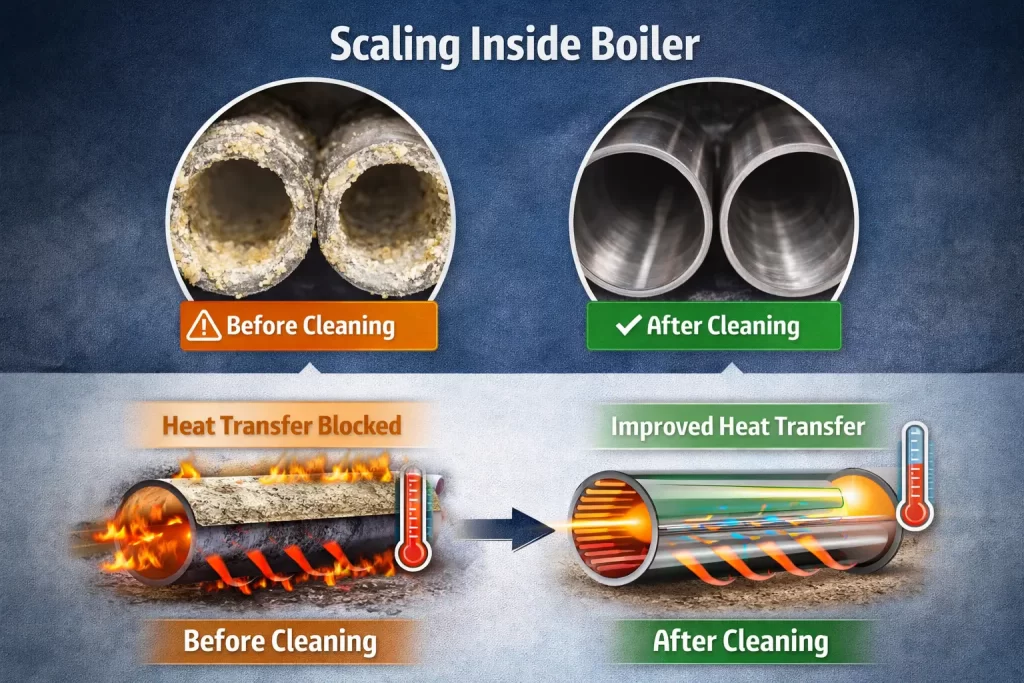 Boiler Scaling in Plywood Boiler | Impact on Steam Boiler Efficiency and Heat Transfer