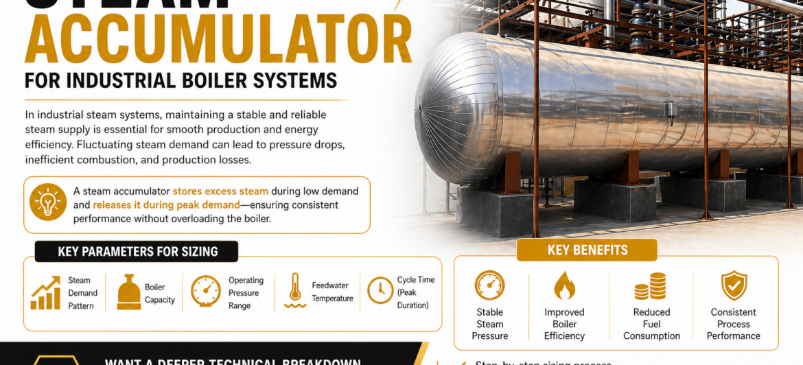 Steam Accumulator for Industrial Boiler Systems