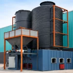 Single thermal oil heater installed in industrial facility for high-efficiency heat transfer