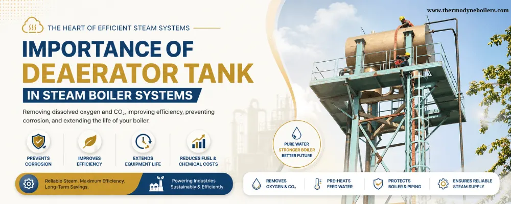 High efficiency Deaerator Tank for industrial steam boiler feed water treatment and dissolved oxygen removal system
