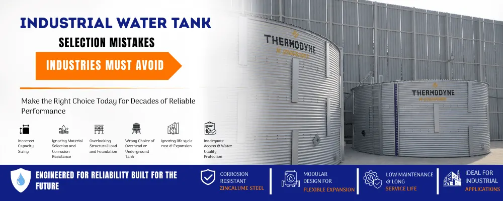 Industrial Water Tank Selection Mistakes | Zincalume Tank