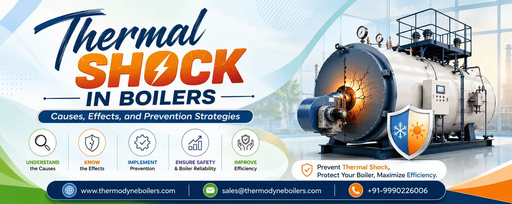 Thermal shock in industrial steam boiler showing temperature stress, tube damage risks, and prevention strategies for improved boiler reliability.