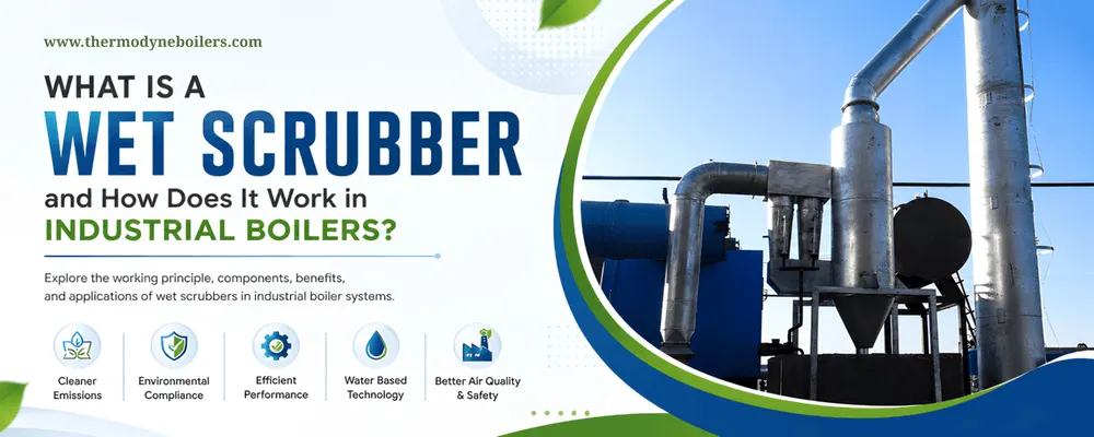 Wet Scrubber for Industrial Boilers – Working Principle and Emission Control System
