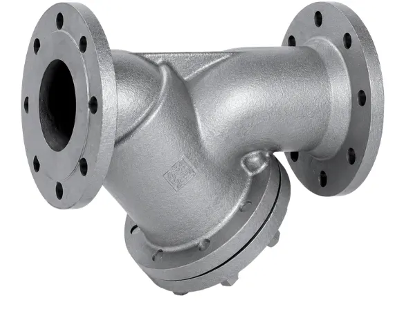 Y-Type Strainer installed in an industrial boiler piping system to filter debris, protect equipment, and ensure smooth fluid flow.